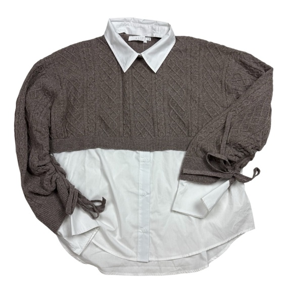 ASTR the Label Twofer Cable  Sweater - Picture 3 of 7